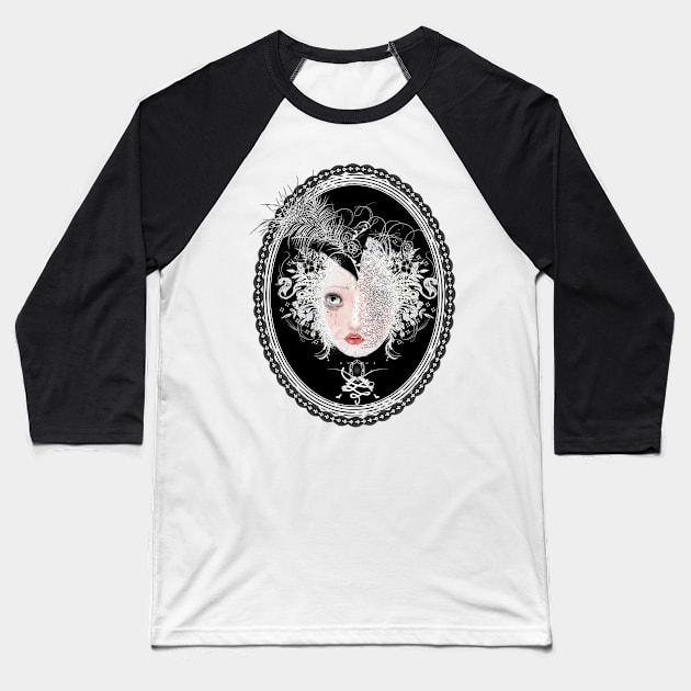 Victorian dolls portrait Baseball T-Shirt by Kisho